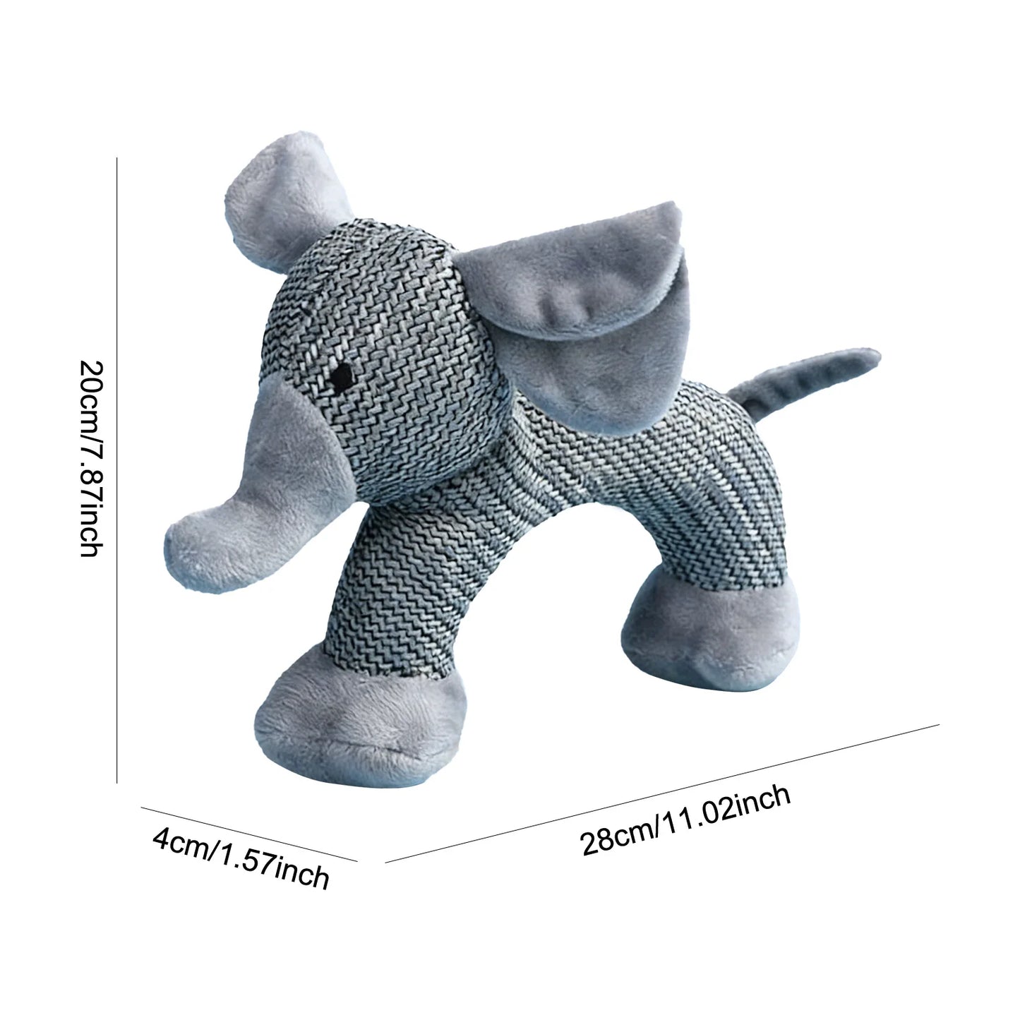 Squeaky Dog Teeth Grinding Toy Interactive Plush Linen Chew Toy