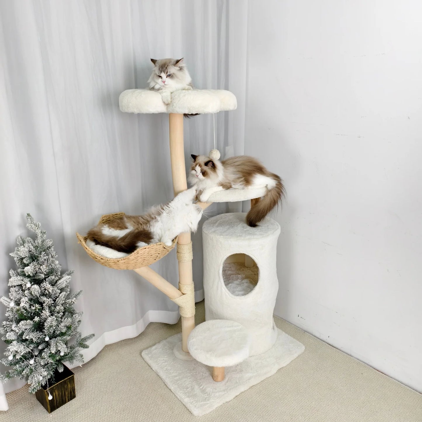 Bingopaw Tiered Cat Tree With Sisal Posts And Hanging Ball