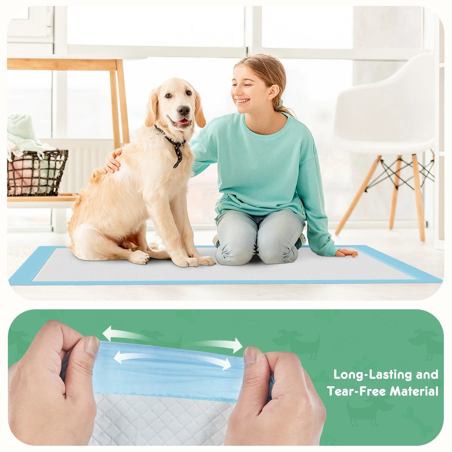 150 Count Disposable Underpads For Dogs And Cats Quick Dry