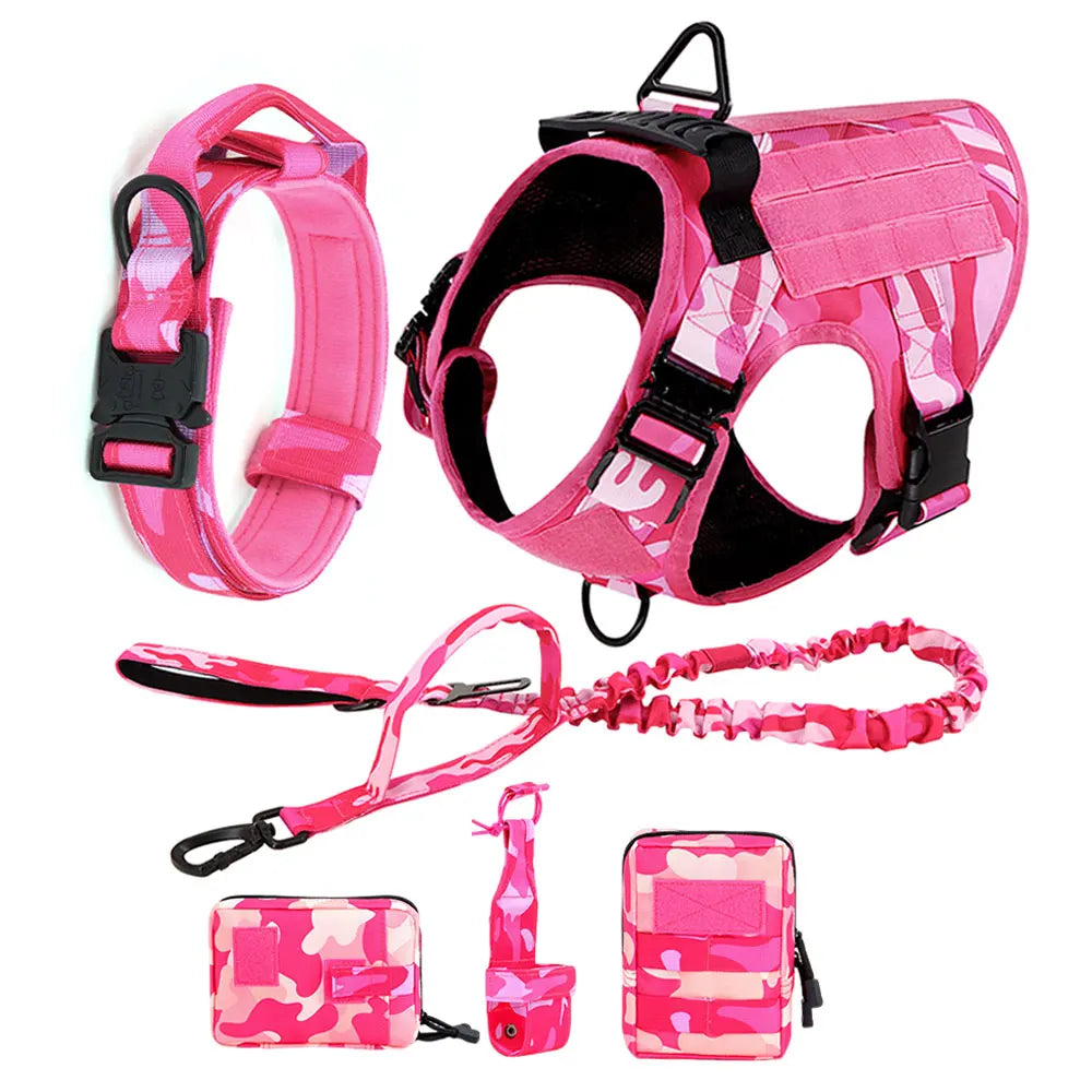 Military Camouflage Dog Harness For Large And Medium Dogs Adjustable Vest