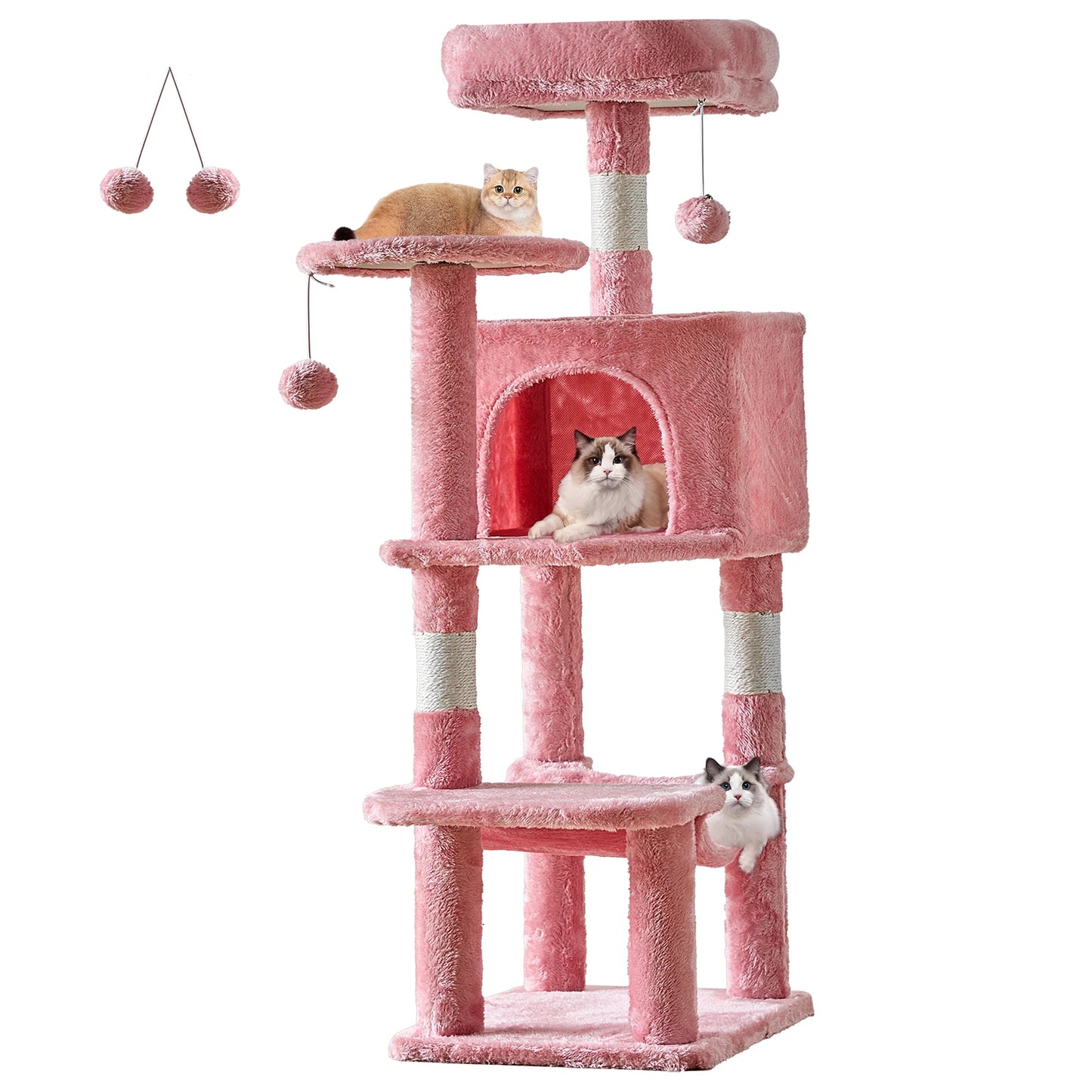JHK Indoor Cat Tree MultiCat Climbing Tower with Sisal Posts