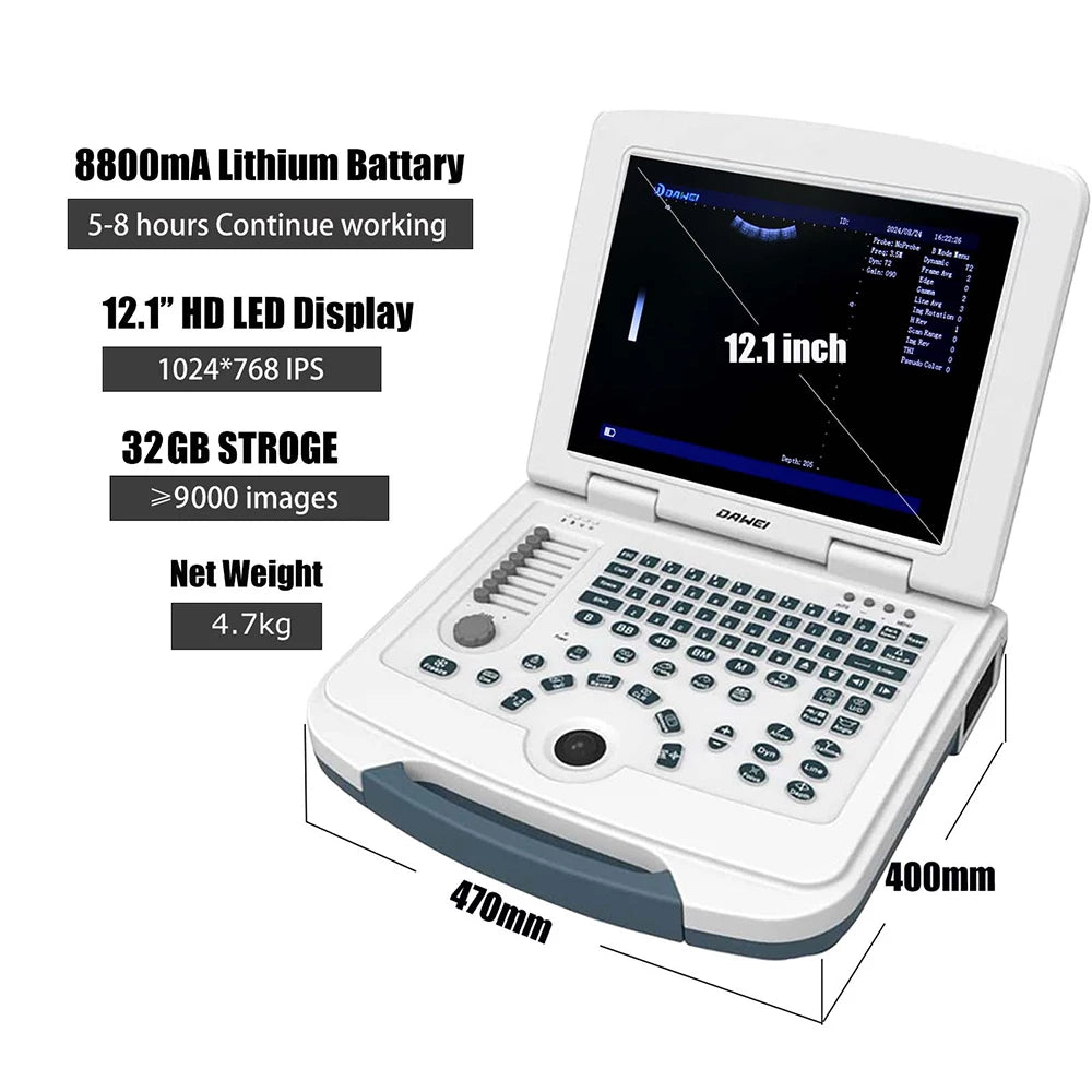 DAWEI Portable Veterinary Ultrasound Scanner For Farm And Pets