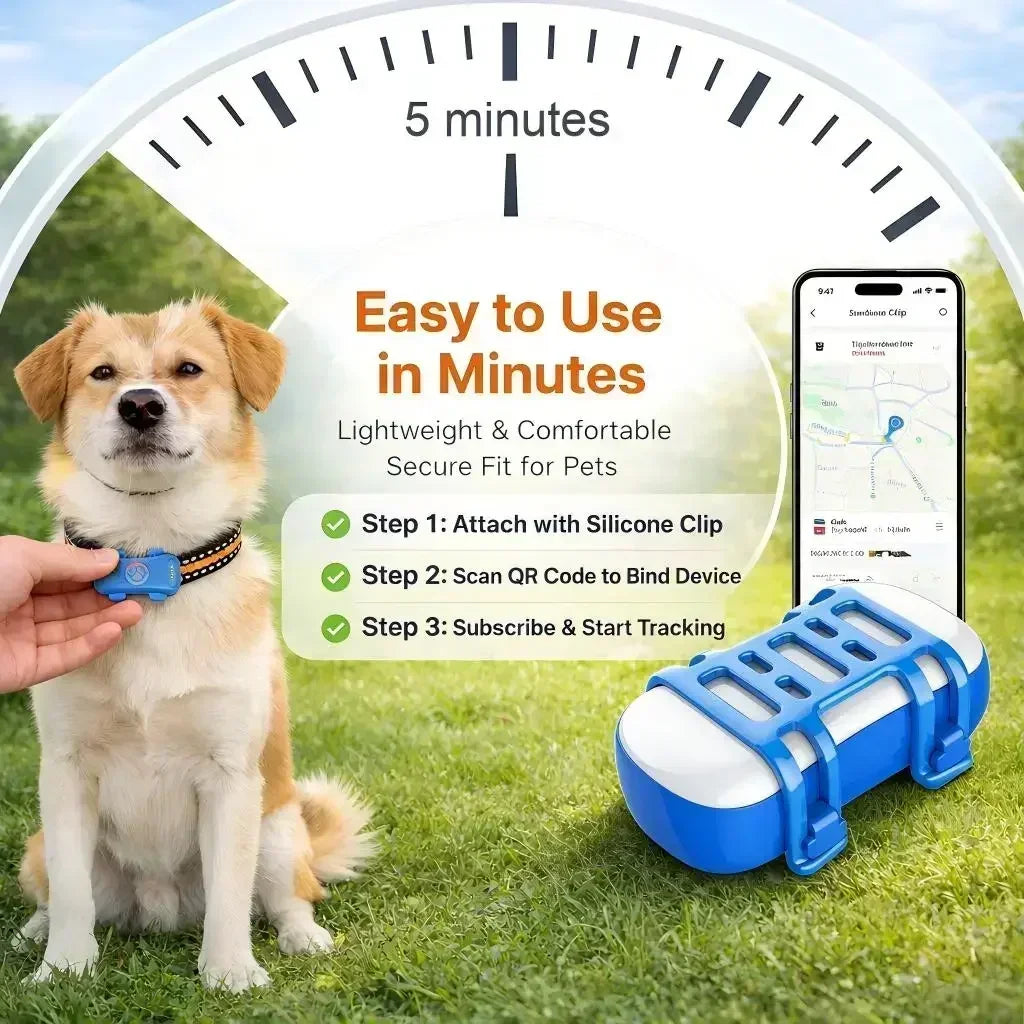 WANWAYTECH GPS Pet Tracker 4G for Dogs and Cats Tracking