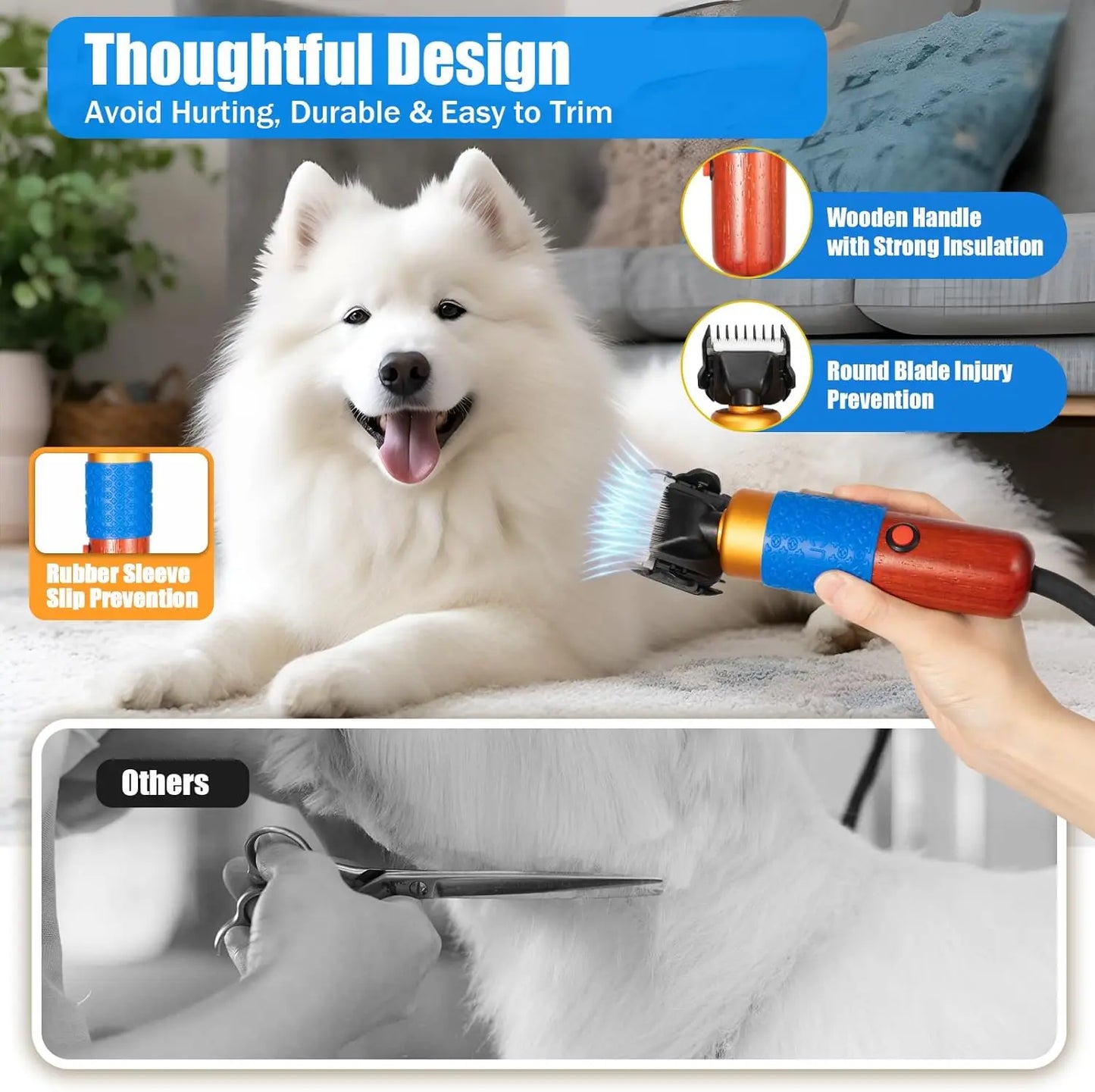 Pet Grooming Clipper For Cats And Dogs With Replacement Blade