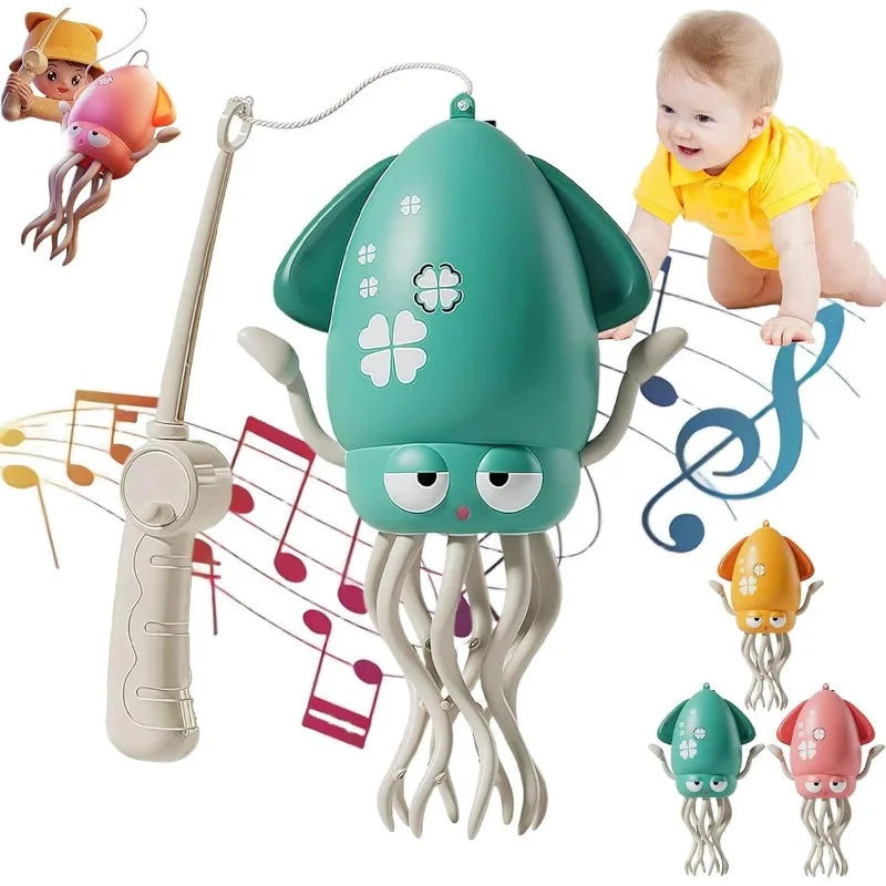 CONUSEA Electric Dance Octopus Toy With LED Lights USB Rechargeable