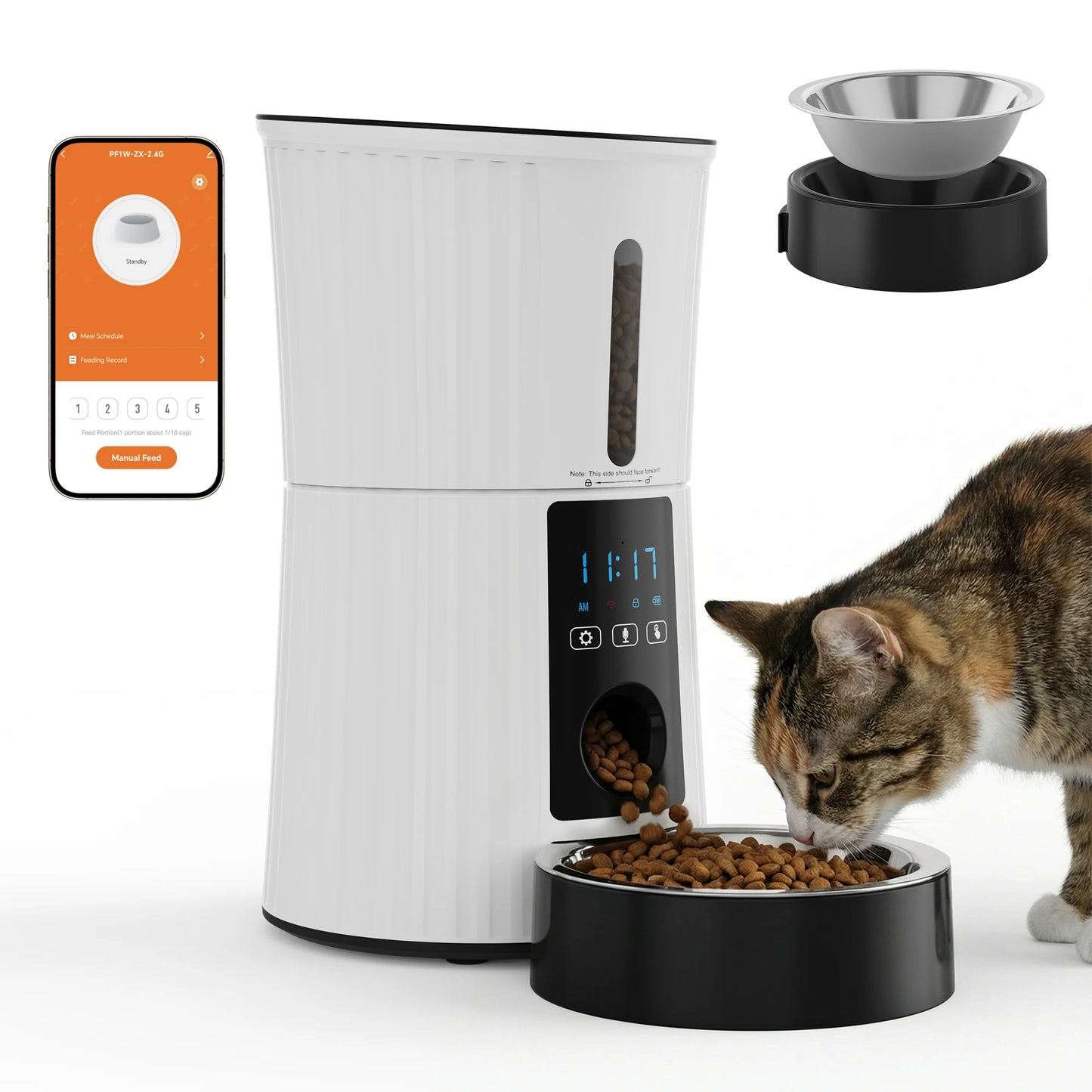 Automatic WiFi Cat Feeder With App Control And Dual Power