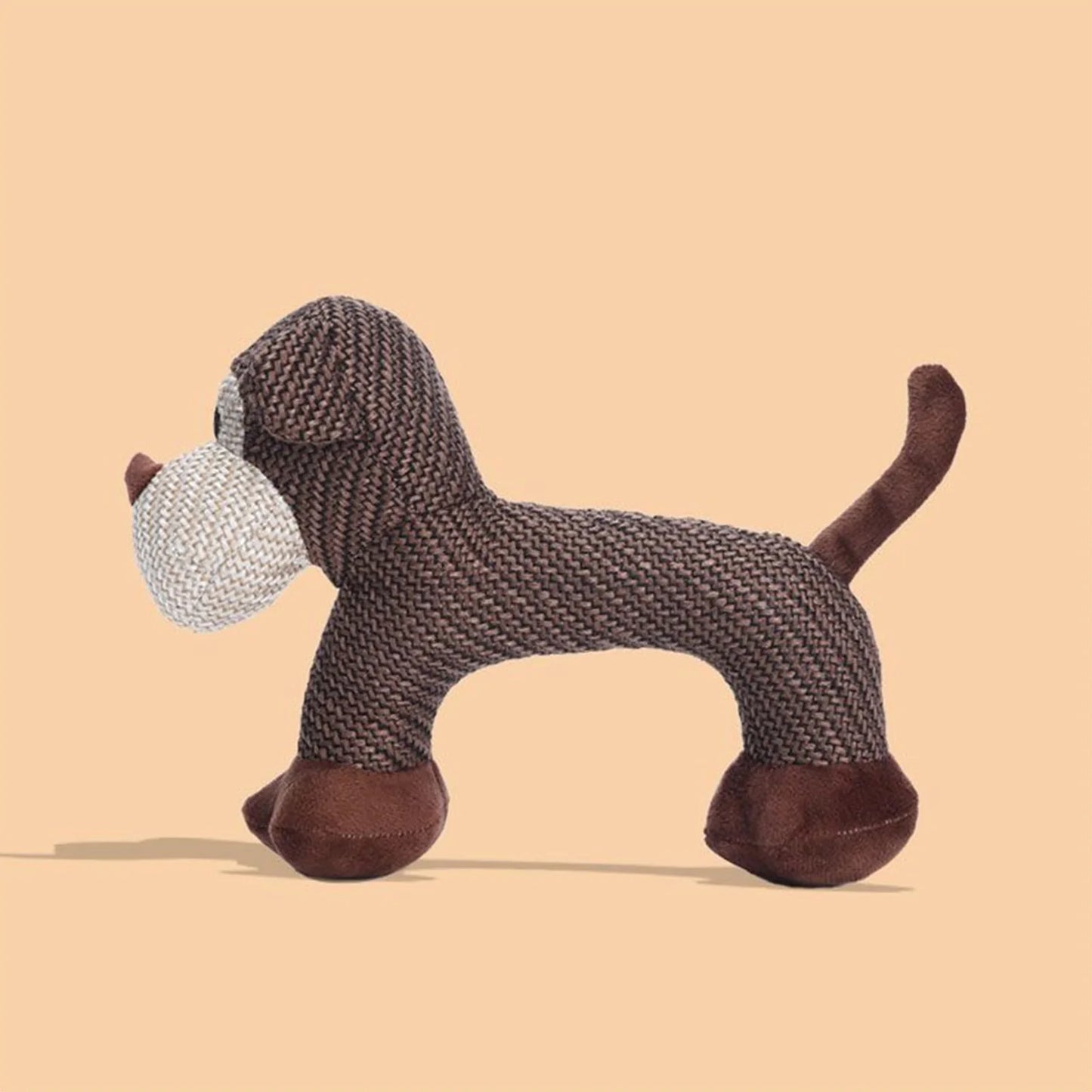 Squeaky Dog Teeth Grinding Toy Interactive Plush Linen Chew Toy