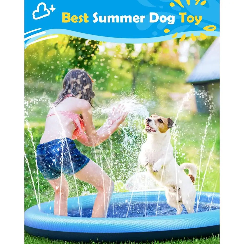 Pet Splash Pad For Dogs Thickened Outdoor Water Play Mat