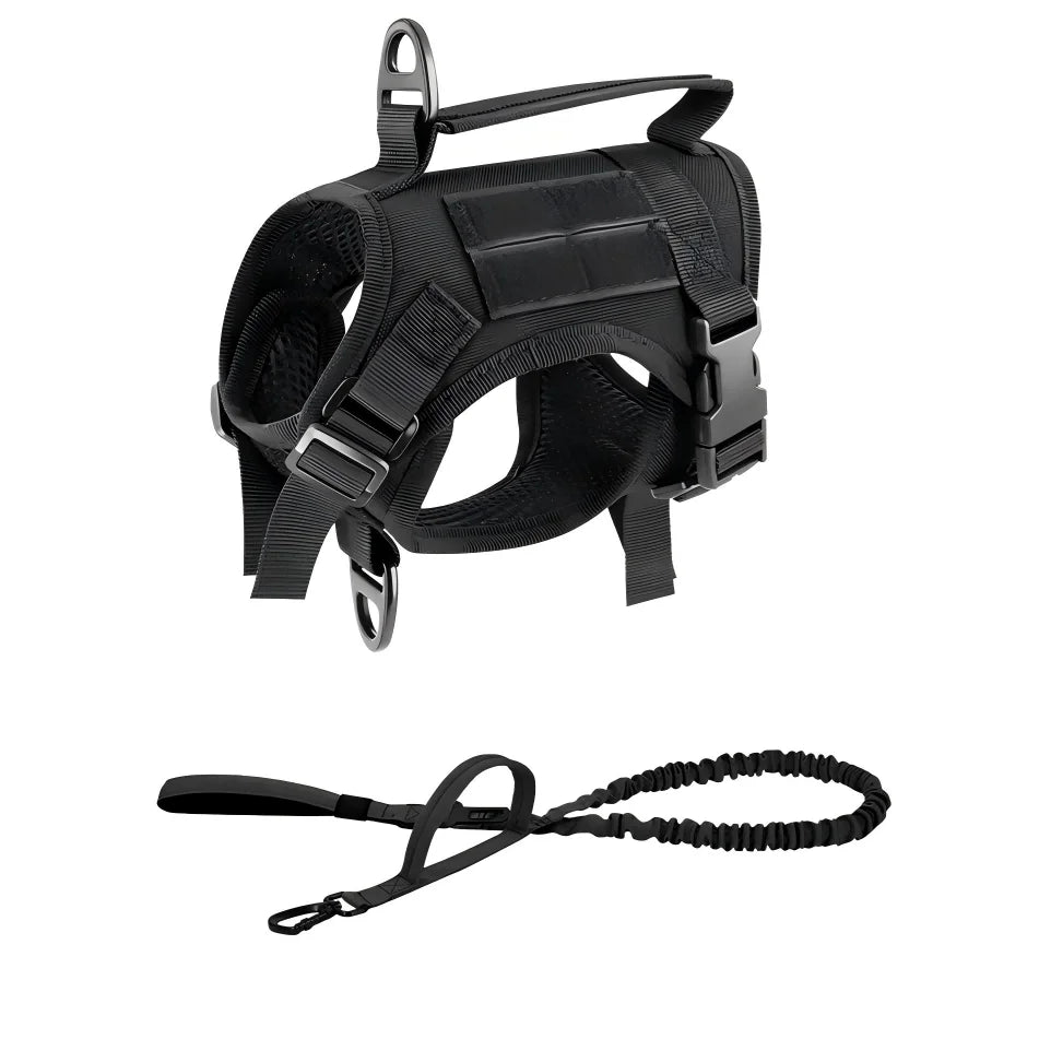 Adjustable Tactical Cat Harness Leash Set With Quick Release