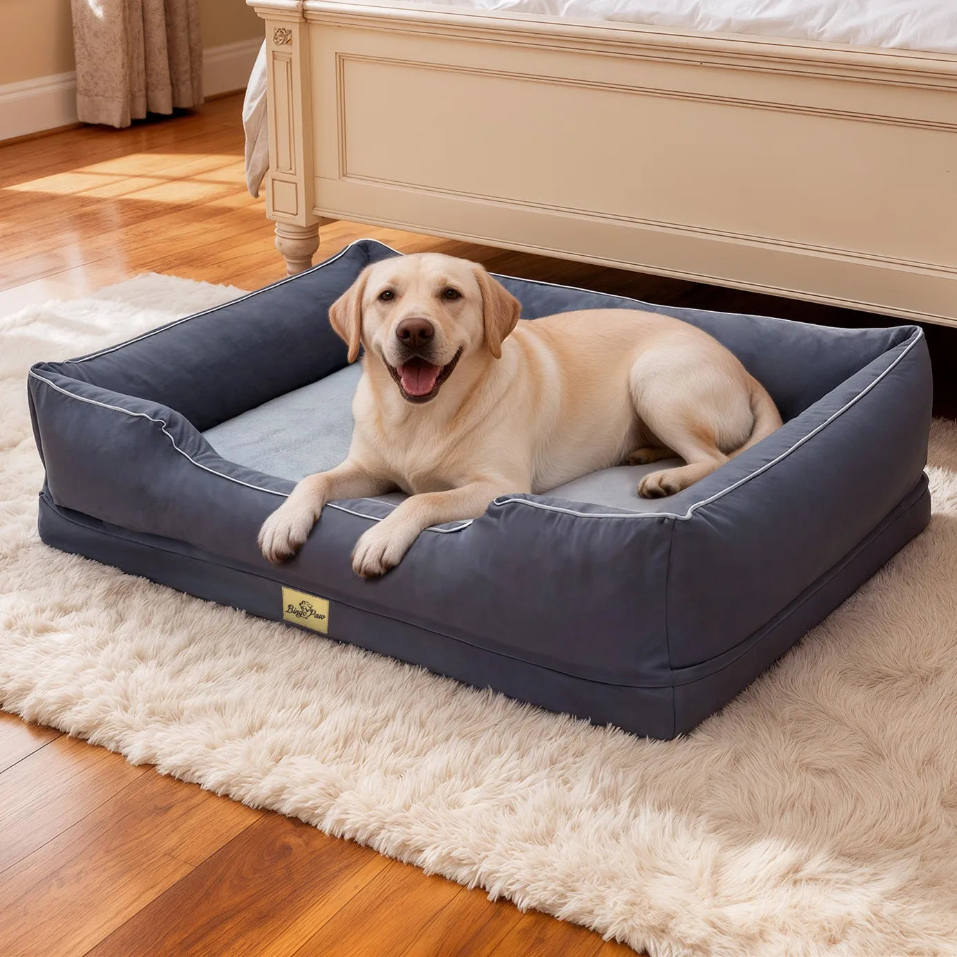Borwart Jumbo Large Orthopedic Dog Bed Waterproof Nonslip Bottom