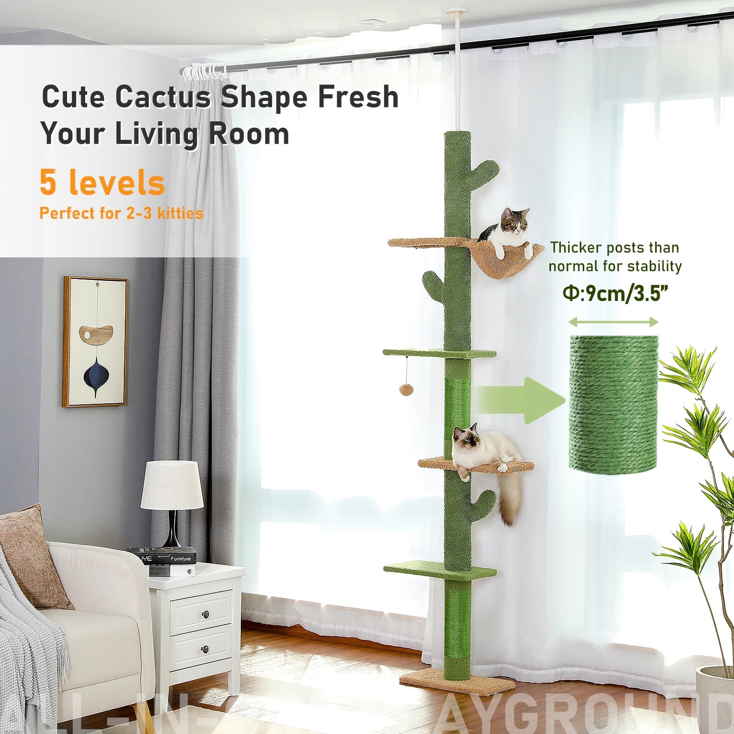PAWZ Road Cat Tree Five Tier Tall Climbing Cat Tower