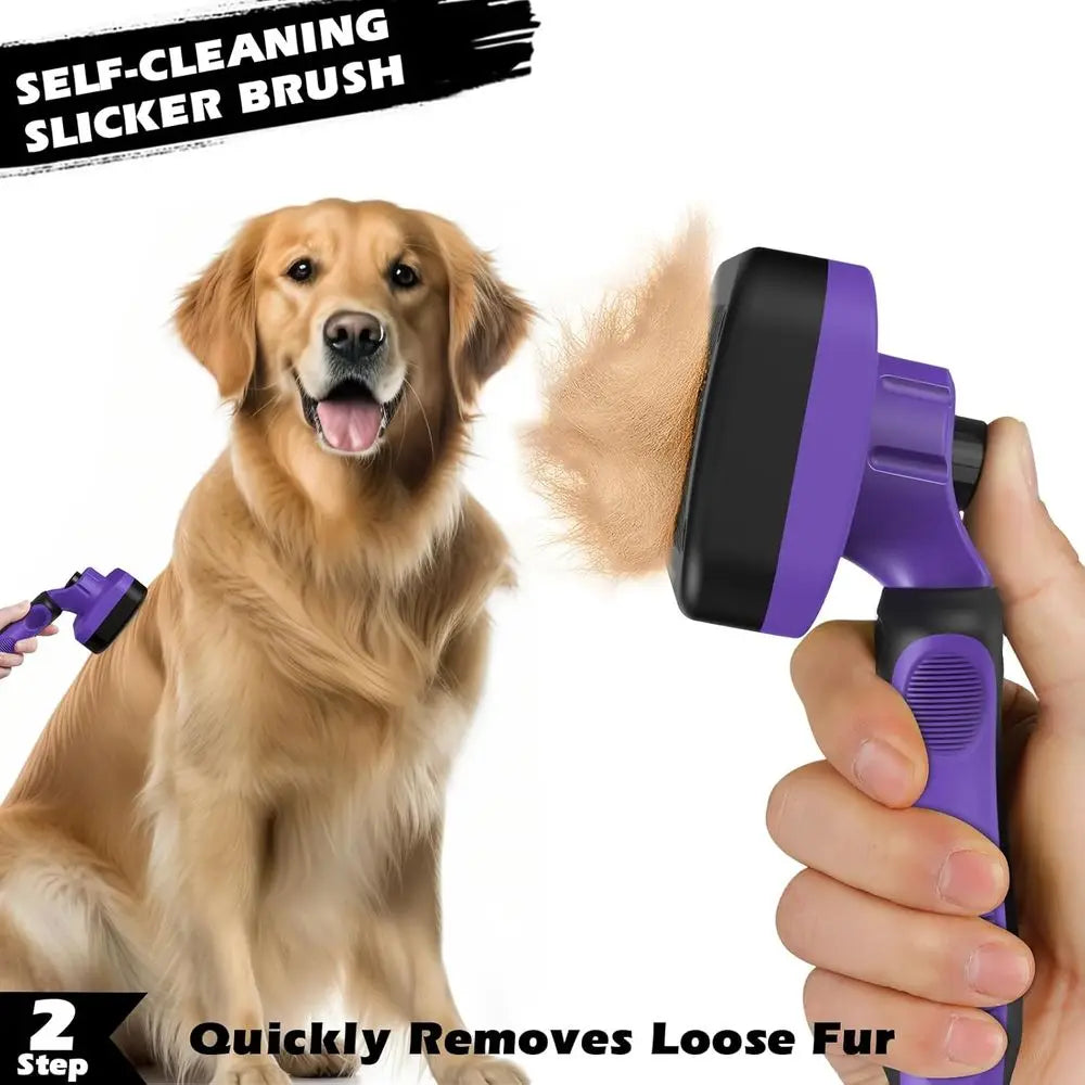 Grooming Kit Double Sided Slicker Brush For Dogs Cats Horses