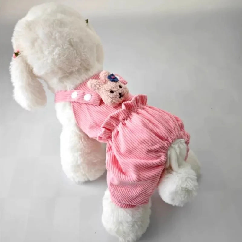 Cute Dog Strap Jumpsuit Overalls For Comfortable Everyday Wear