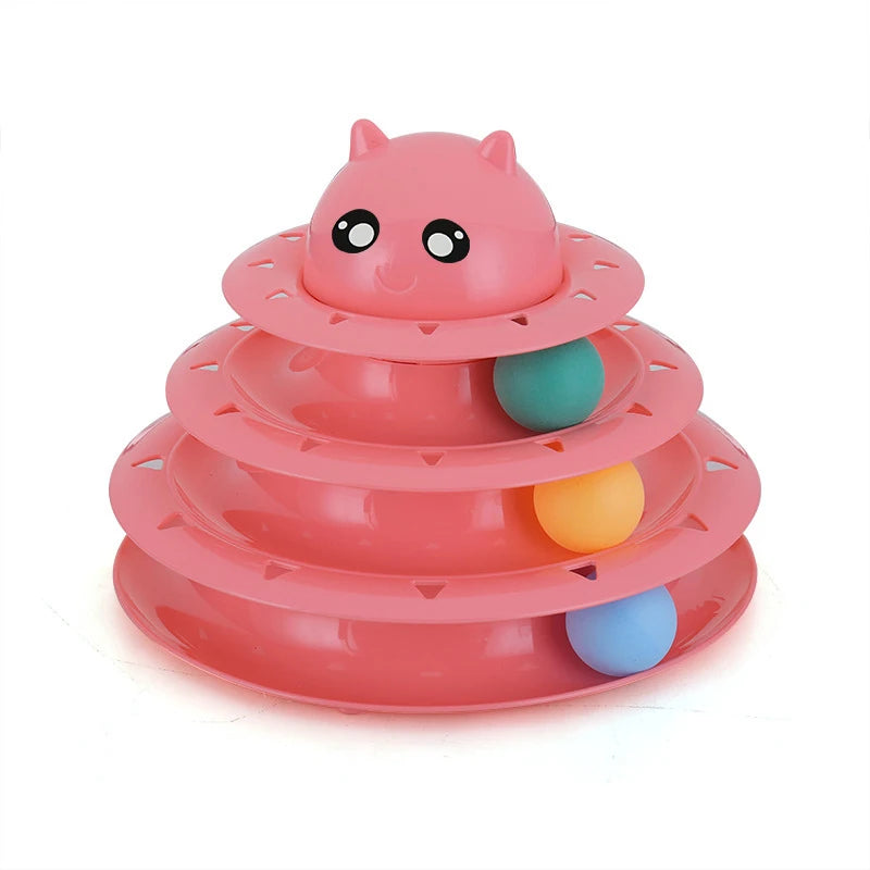 AEDG Interactive Cat Toy Tower For Pets Fun Cat Accessories