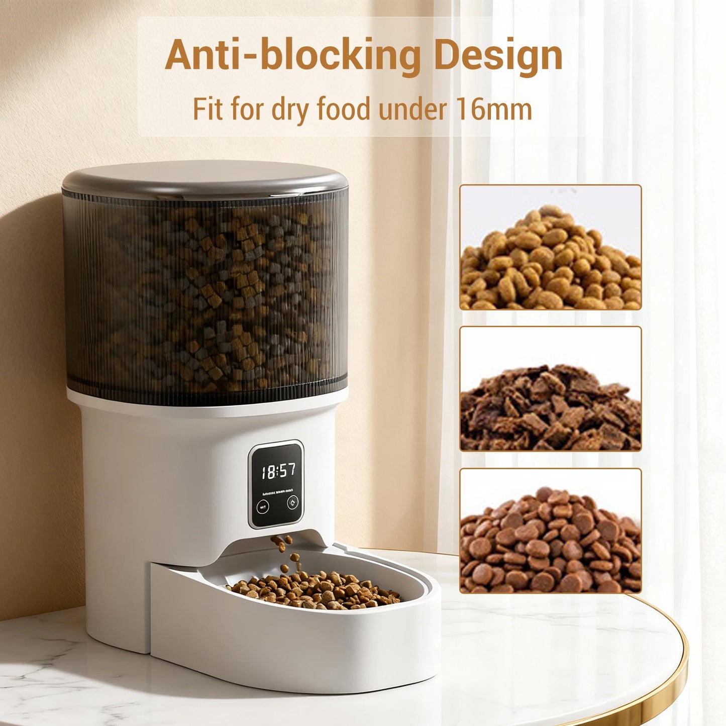 HiMISS Programmable Pet Feeder With Timer For Cats And Dogs