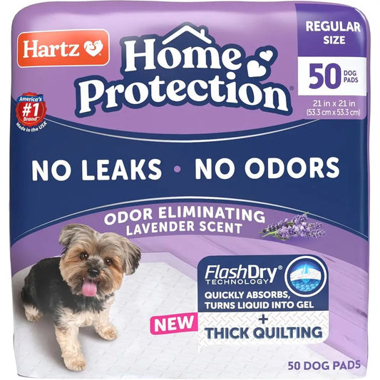 Lavender Odor Eliminating No Leak Dog Pads 50 Count