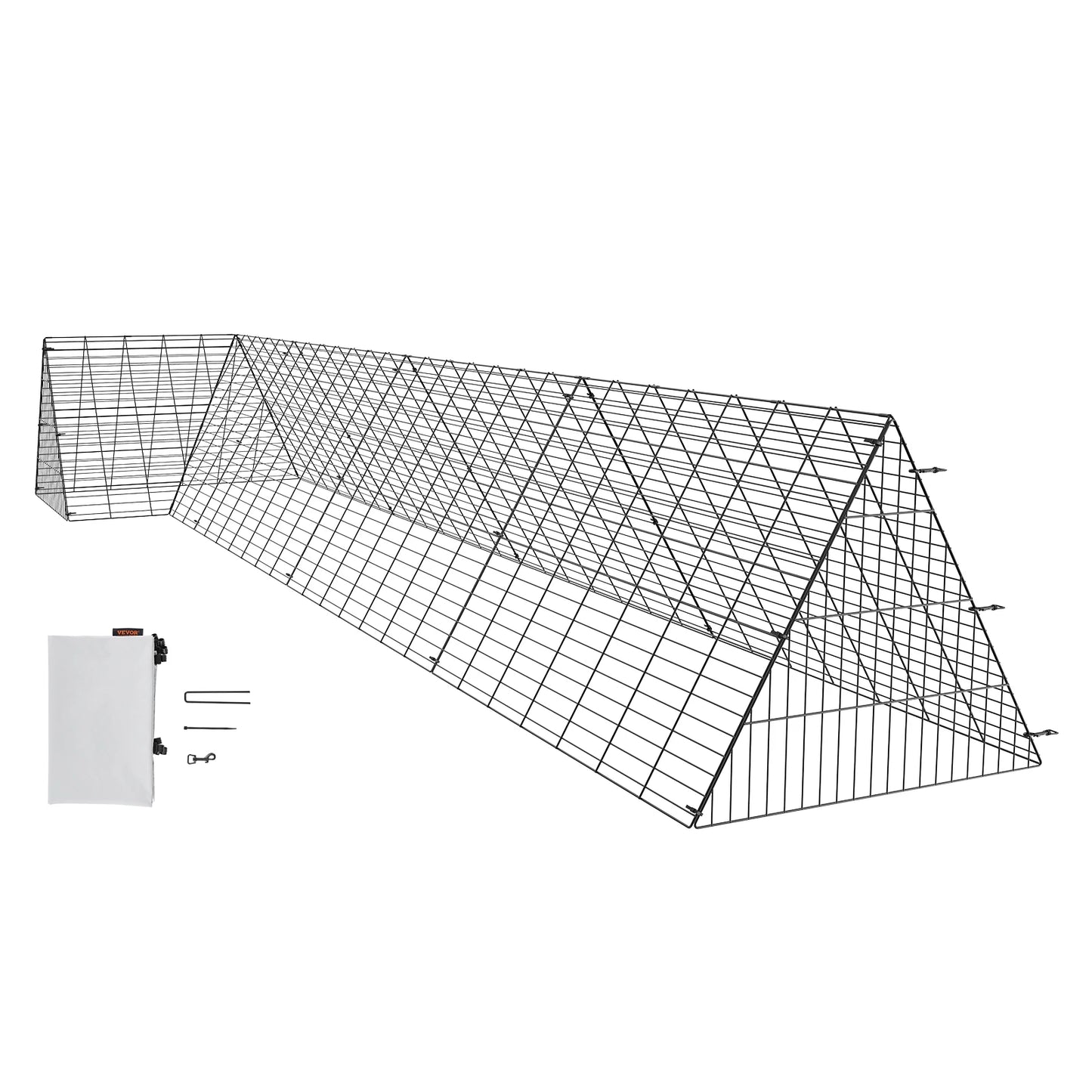 SucceBuy Chicken Tunnels for Yard with Corner Frame