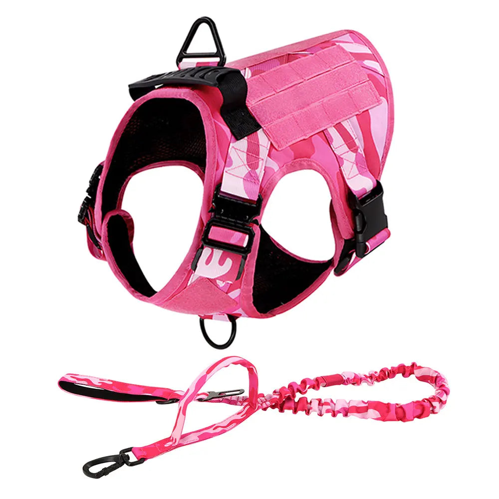 Military Camouflage Dog Harness For Large And Medium Dogs Adjustable Vest