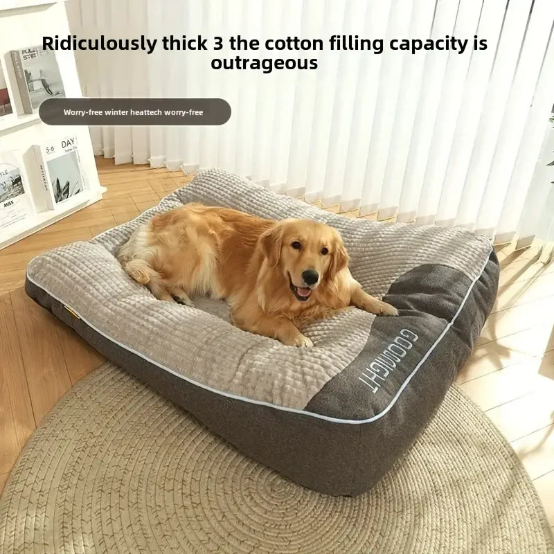 Extra Thick Orthopedic Dog Bed For Large Dogs Kennel Cushion