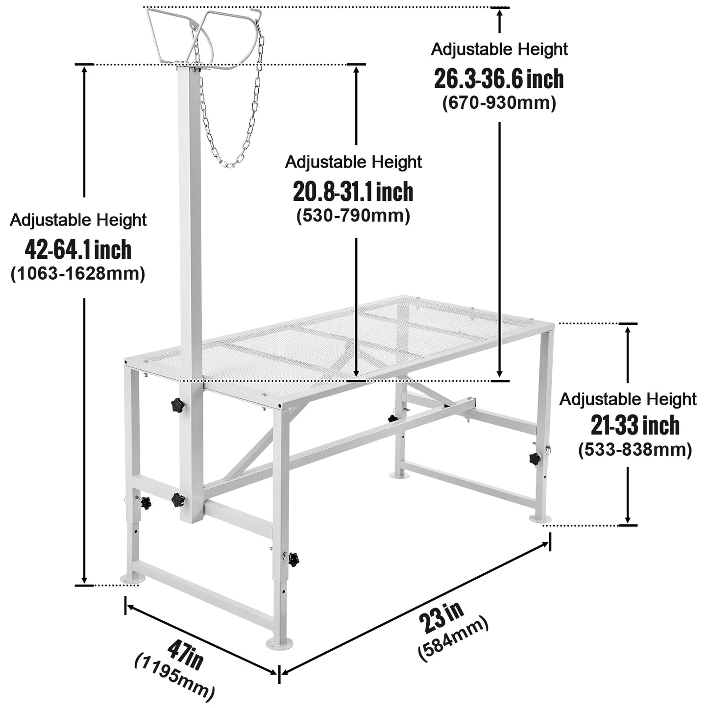SucceBuy Goat Sheep Milking and Shearing Stand Adjustable Height