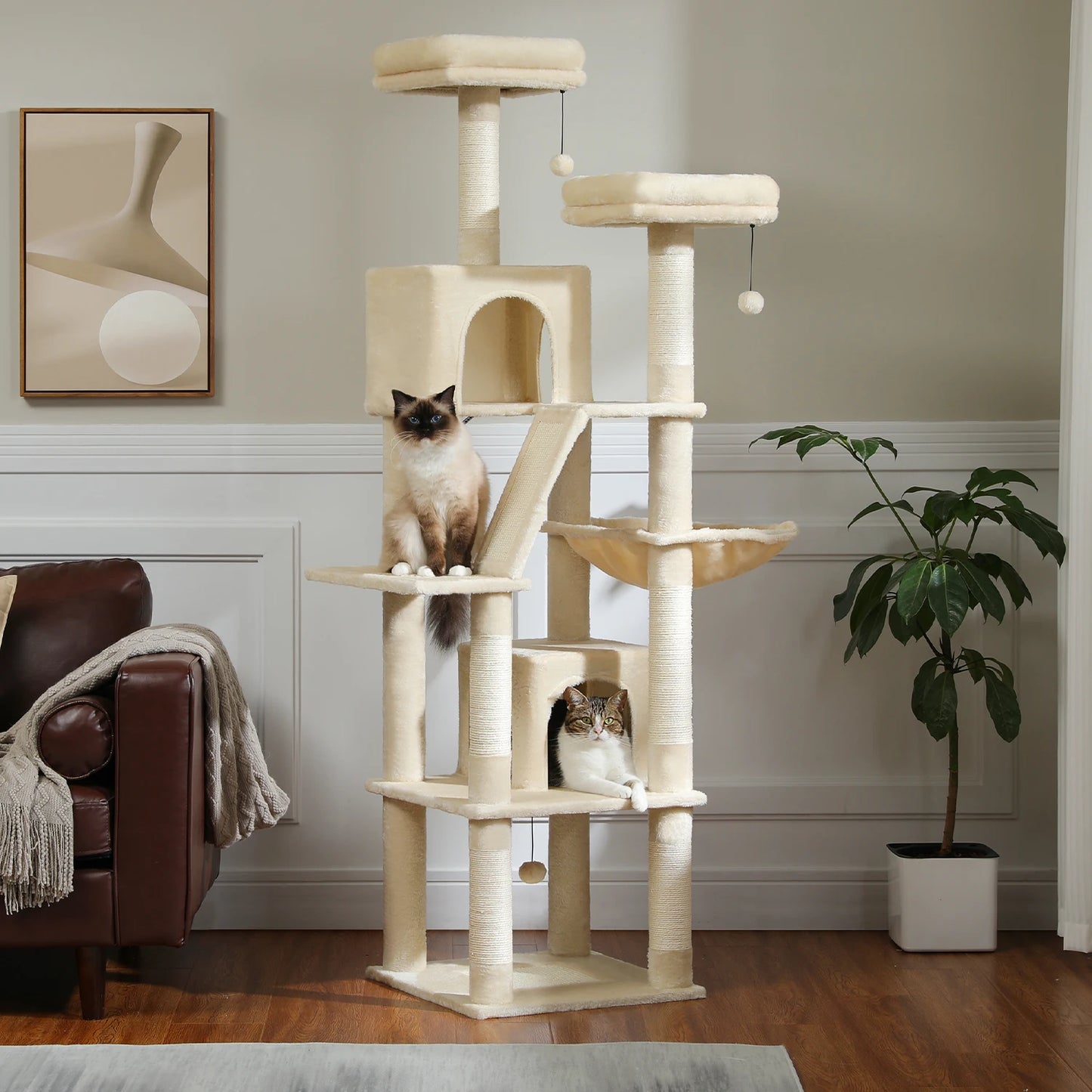 PAWZ Road Large Cat Tree Tower Indoor Scratching Posts