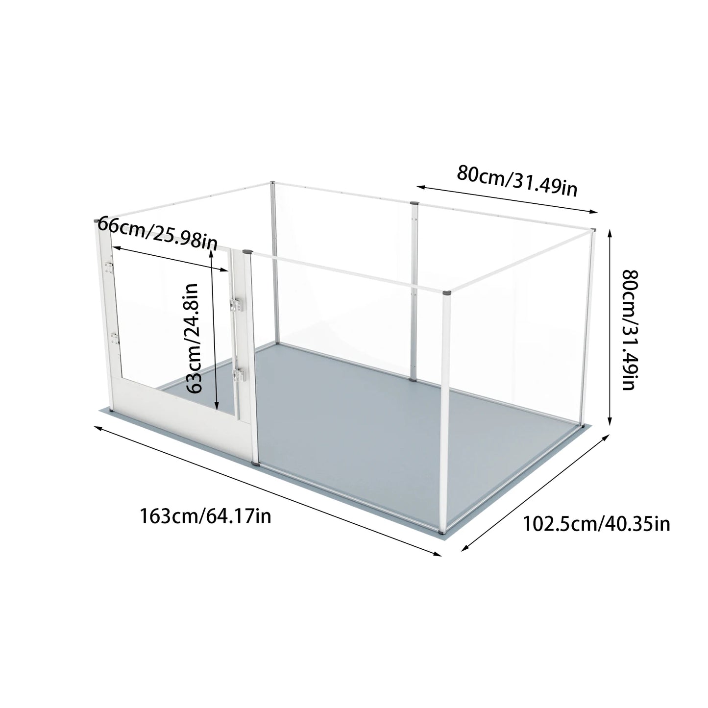 BINGOPAW Large Acrylic Dog Playpen Fence 6 Panels Heavy Duty
