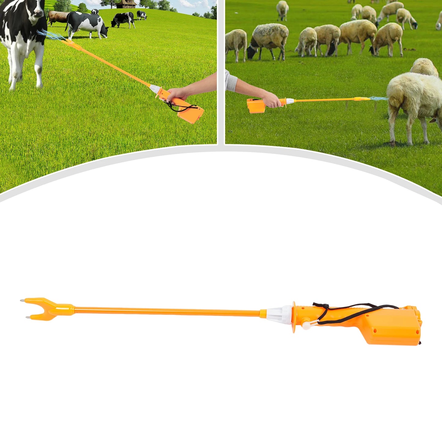 Cattle Prod Stick Electric Rechargeable Livestock Herding Tool