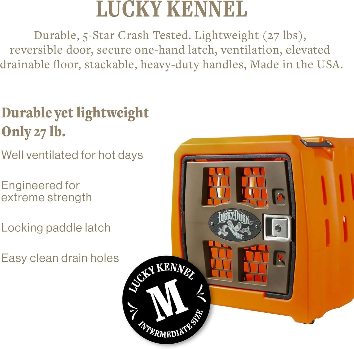 Lucky Dog Kennel Crash Tested Portable Dog Crate For Travel