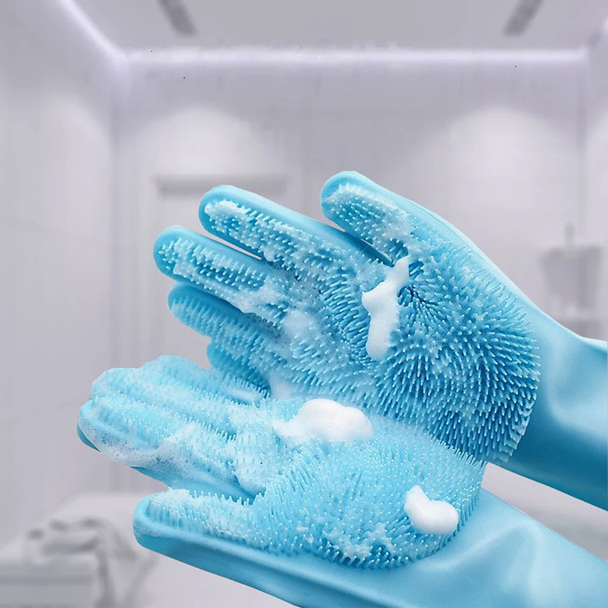 Pet Grooming Silicone Glove For Dogs And Cats Bath Scrubber