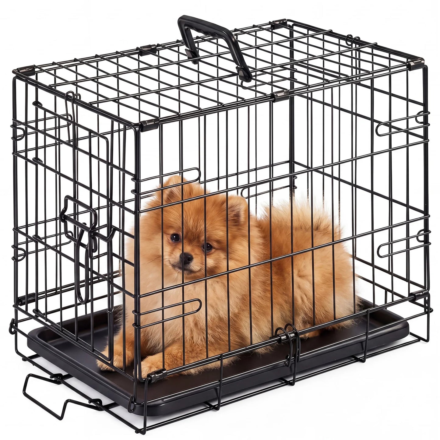 JHK 18 Inches Door Dog Crate With Secure Lock Tray