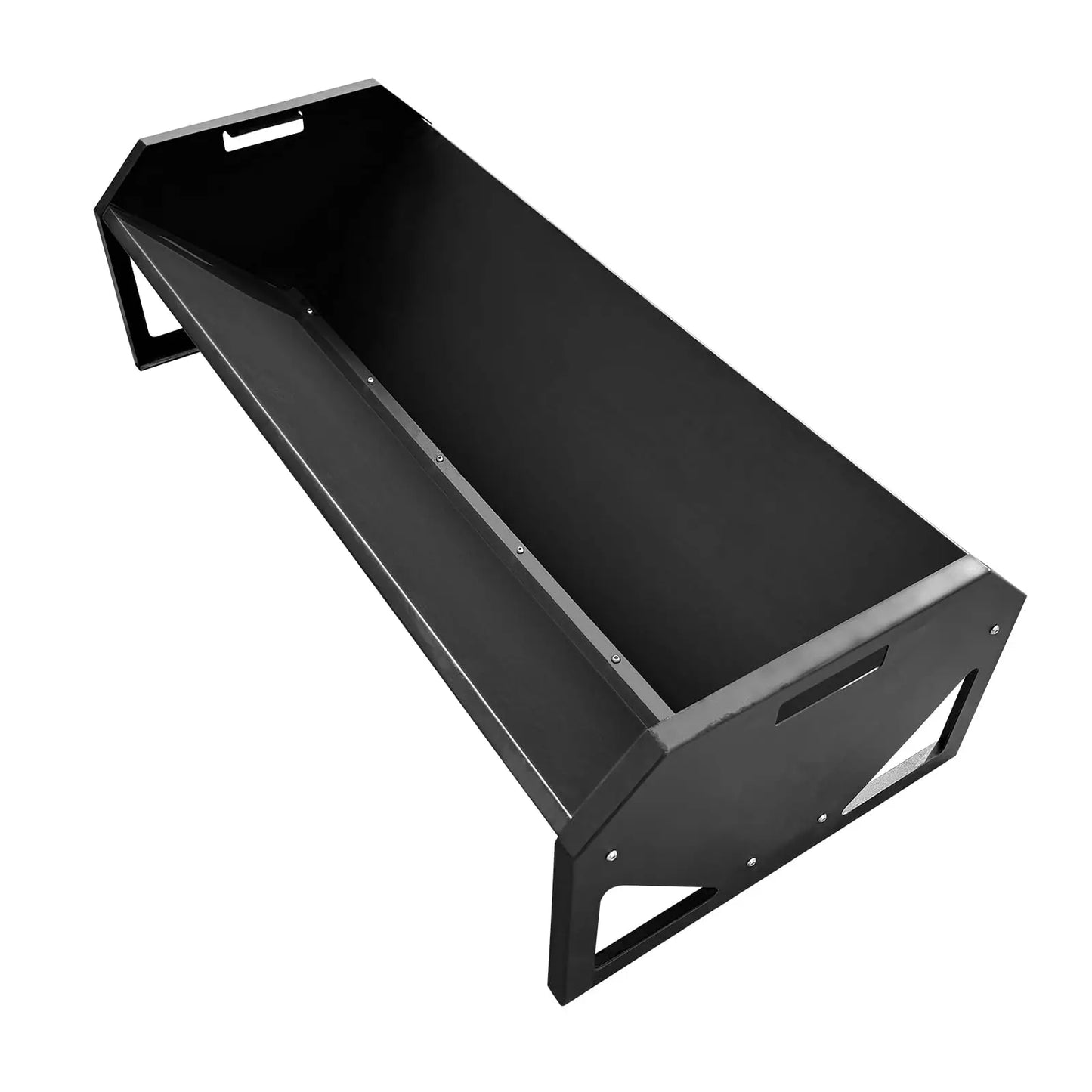 HiMISS Heavy Duty Galvanized Steel Livestock Feeder V Shaped Bottom