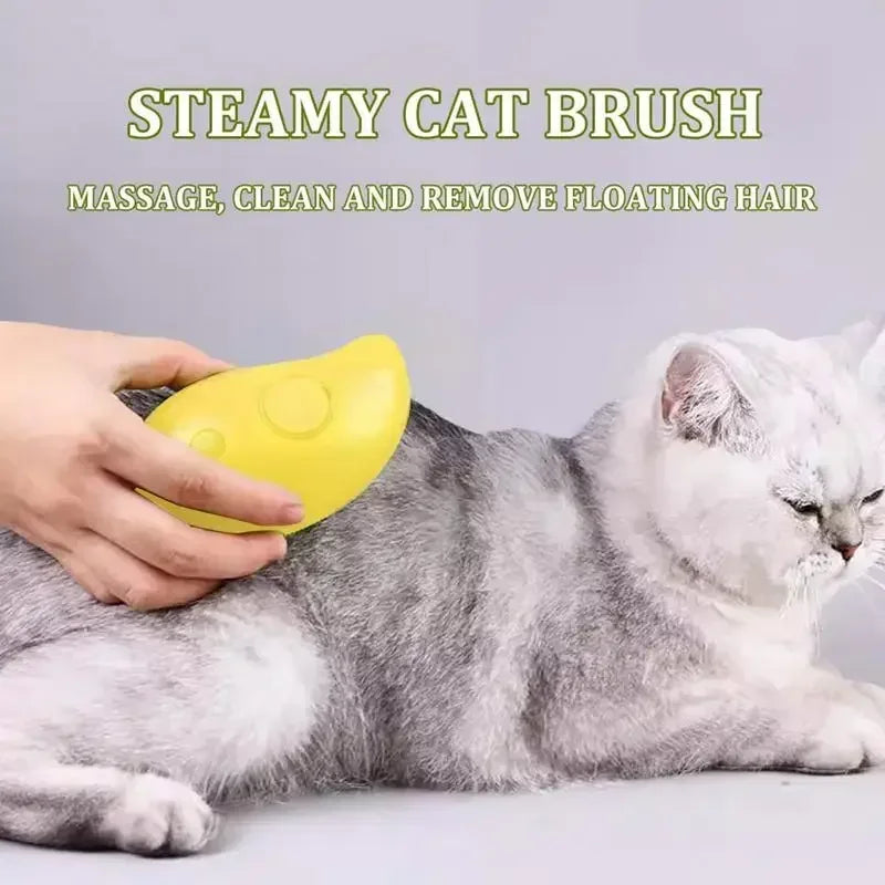 Cat Dog Steamy Brush 3 In 1 Electric Grooming Sprayer For Pets