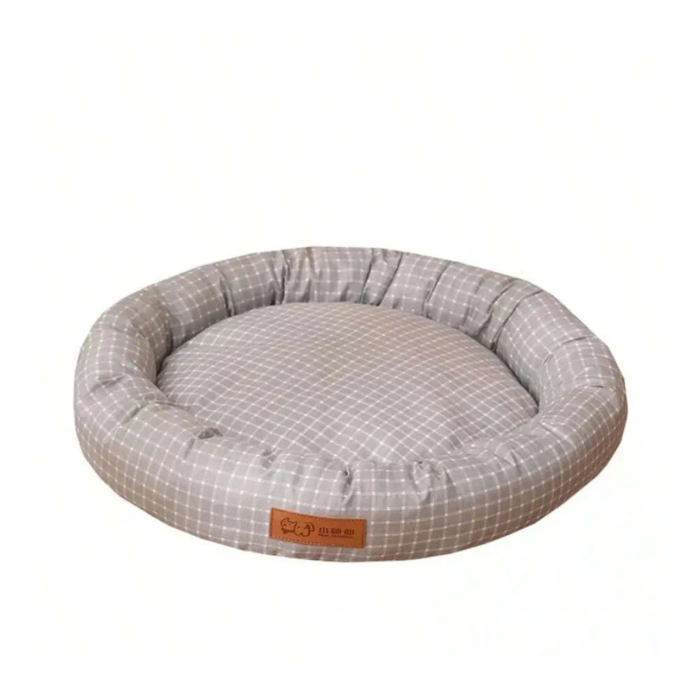 Round Waterproof Cotton Dog Bed Nonstick All Seasons Pet Sofa