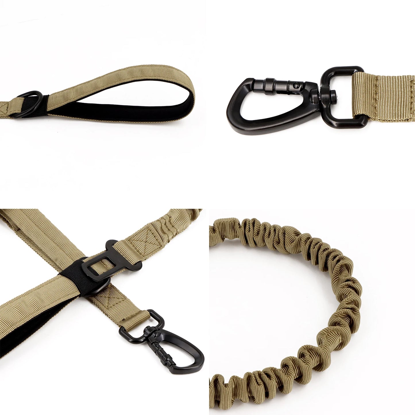 PETRAVEL CN Military Style Quick Release Leash With Elastic Rope