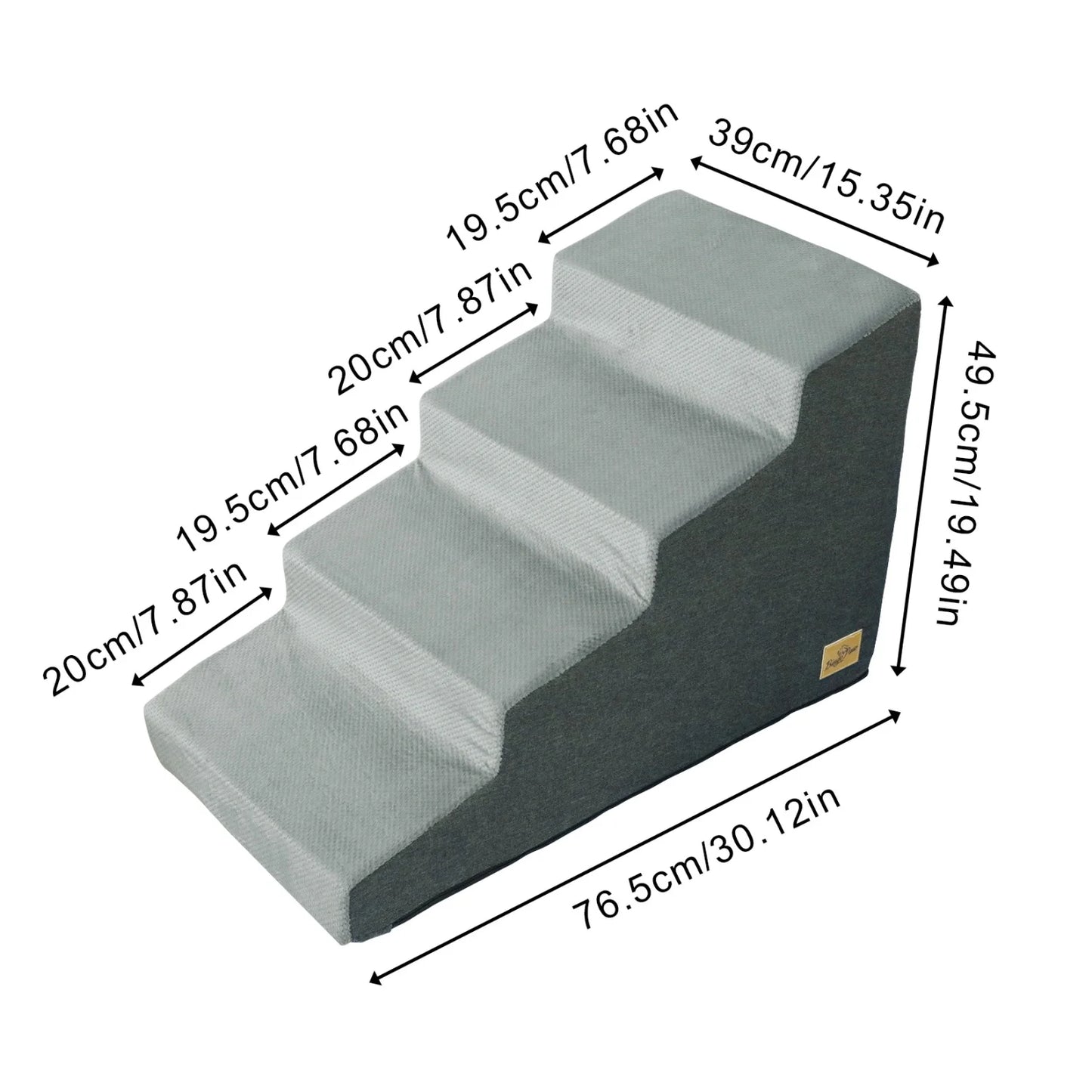 3/4 Step Dog Stairs Ramp With Washable Cover Non Slip