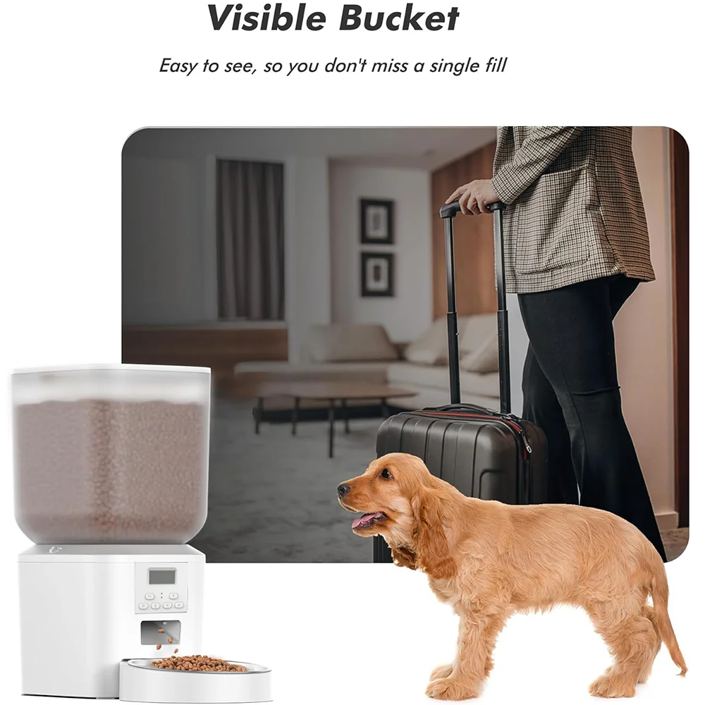 Nityers Automatic Cat Feeder With Voice Recorder And Key Control