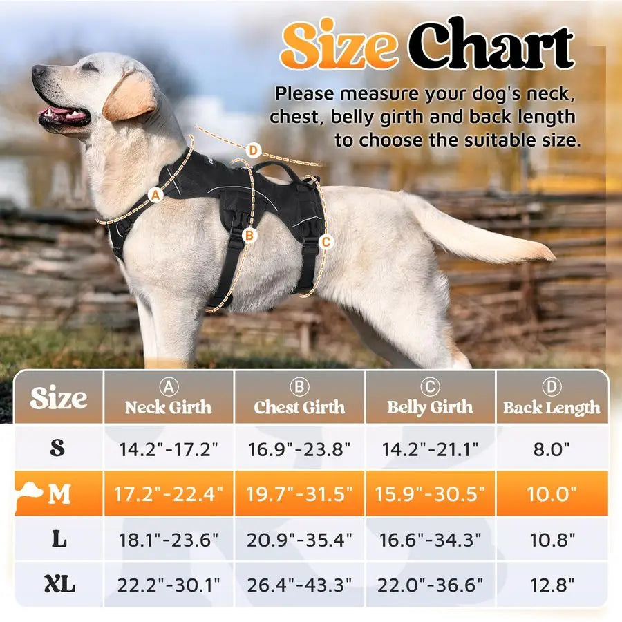 Escape Proof No Pull Dog Harness With Reflective Vest