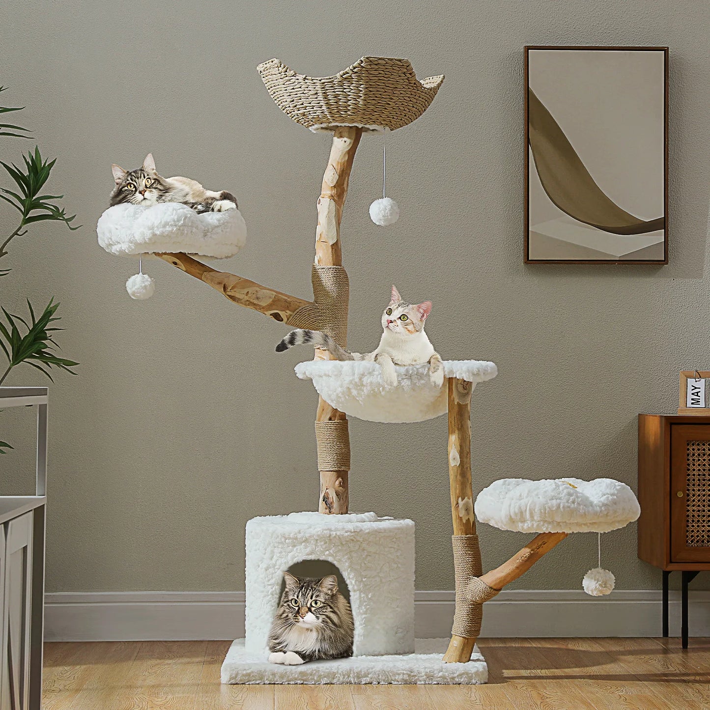PAWZ Road Large Cat Tower With Sisal Scratching Post