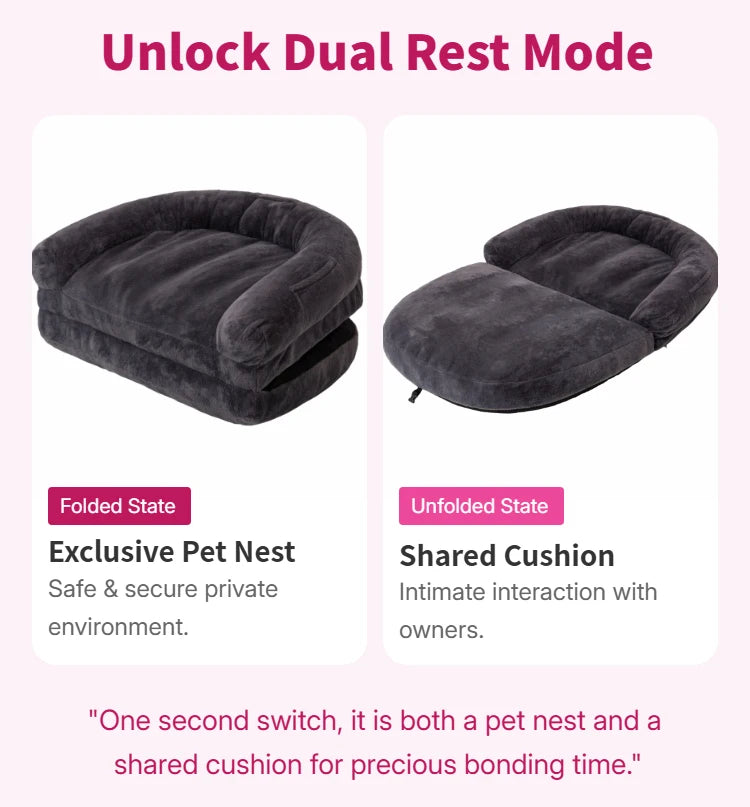 Extra Large Foldable Pet Bed For Dogs And Cats Comfort