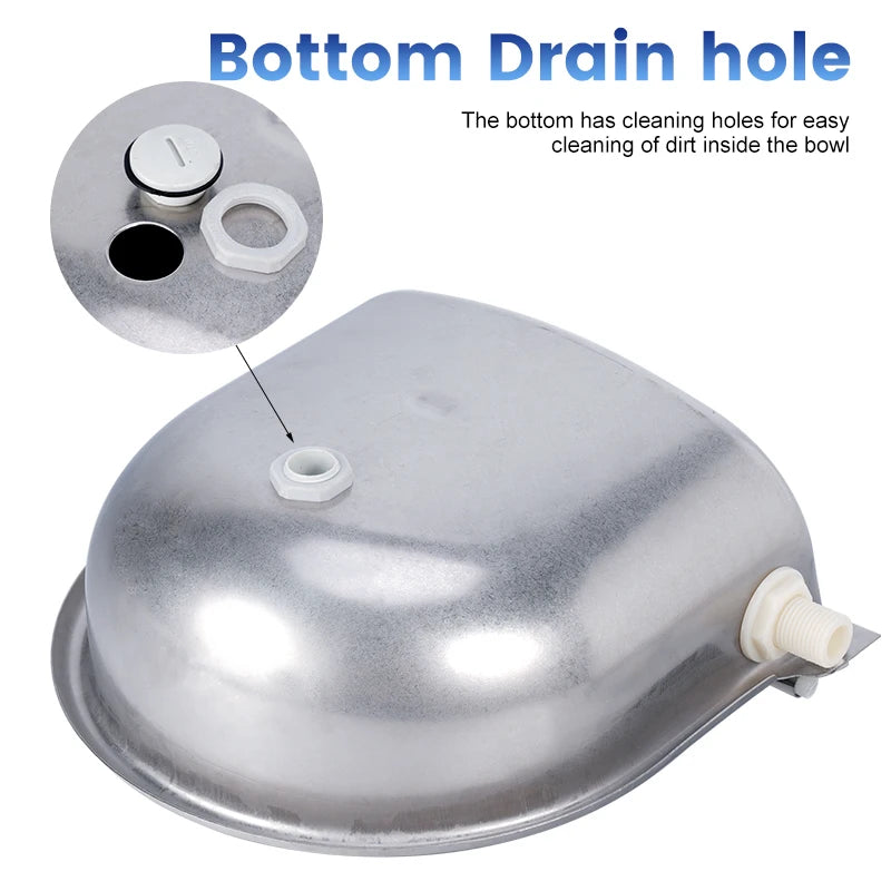 Jiecare Stainless Steel Automatic Drinking Bowl For Pets And Livestock