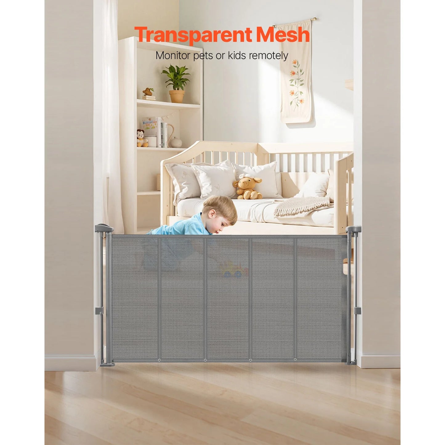 SucceBuy Retractable Baby Gate For Kids And Pets Easy Install