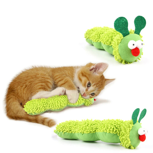 Caterpillar Cat Chew Toy With Catnip And Silvervine