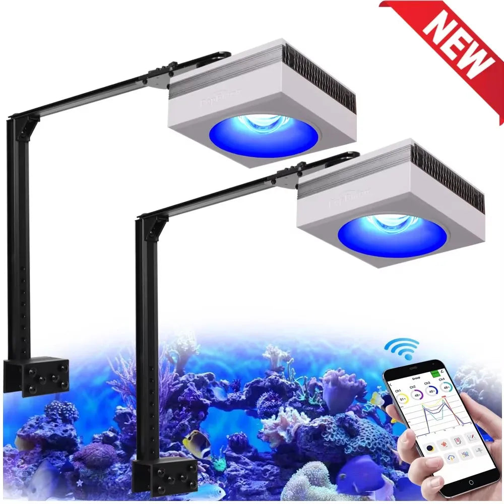PopBloom RL90 WiFi LED Aquarium Light Full Spectrum Reef Coral