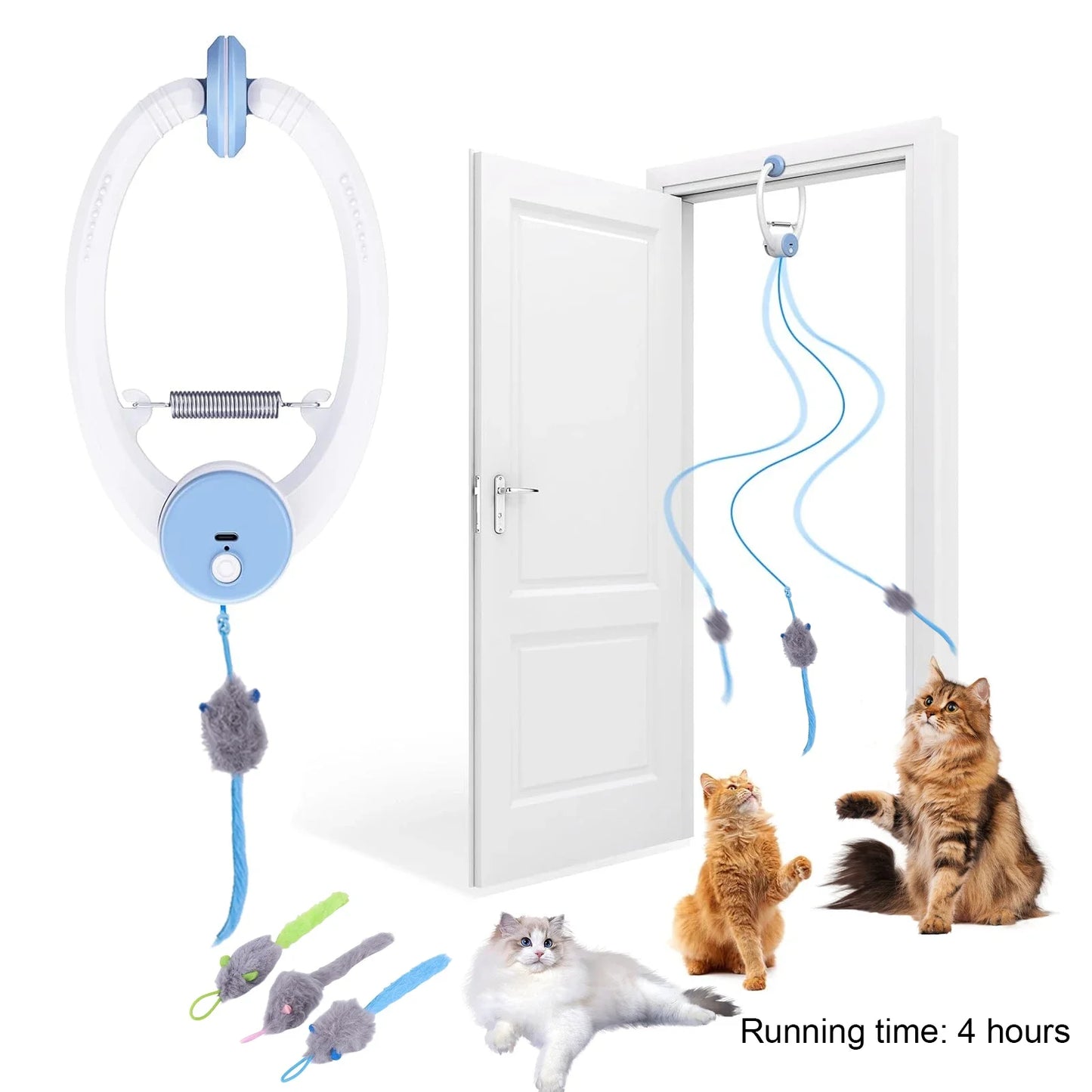 Shunmaii Teaser Electronic Self-Play Cat Toy With Catnip Mice