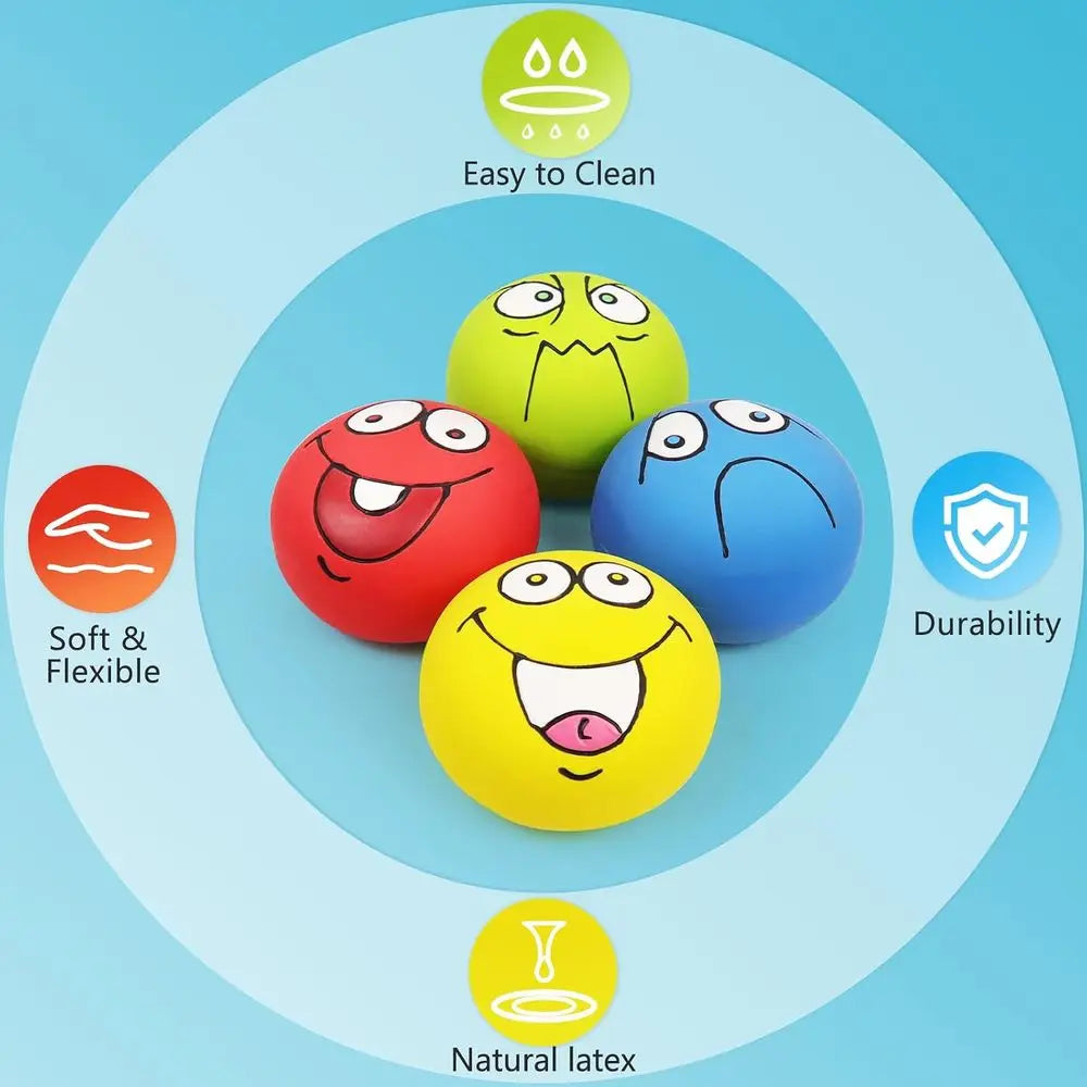Smiley Ace Squeaky Dog Toys for Small and Medium Dogs