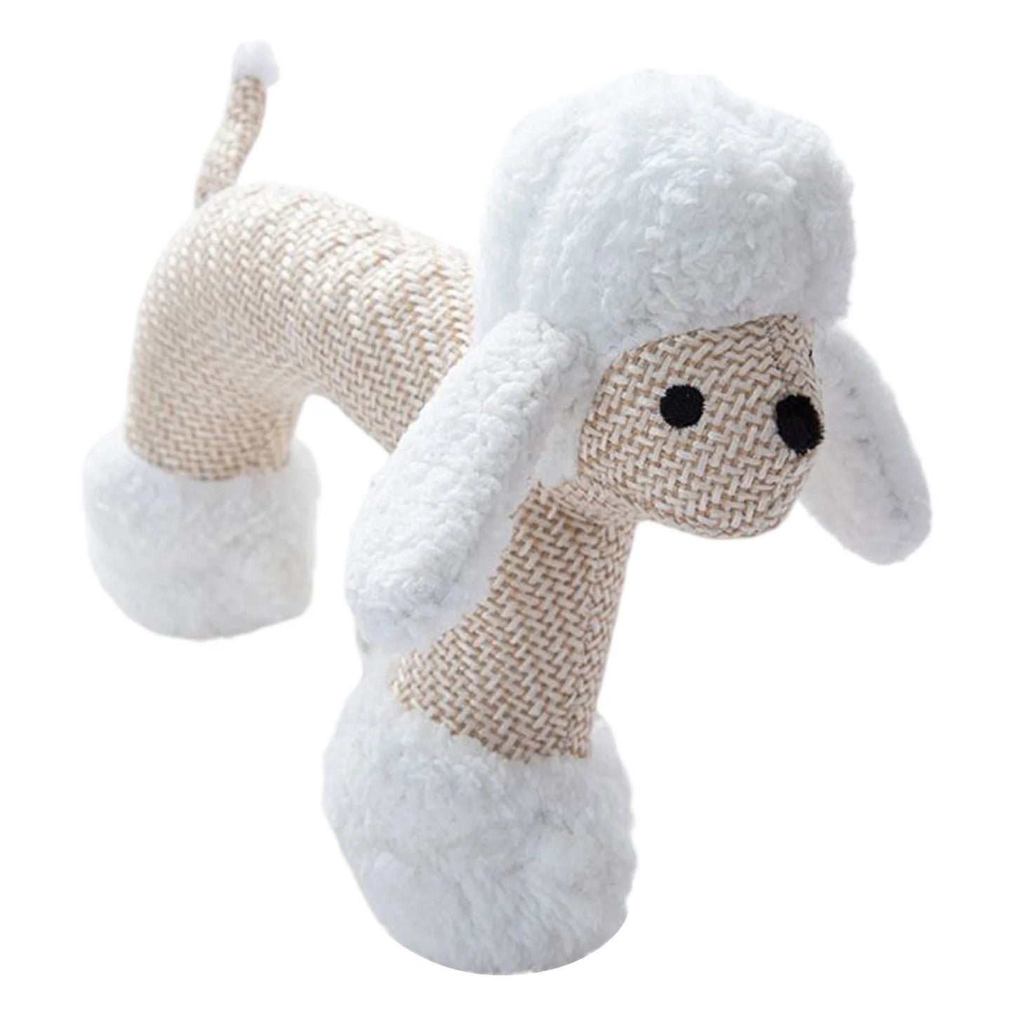 Squeaky Dog Teeth Grinding Toy Interactive Plush Linen Chew Toy