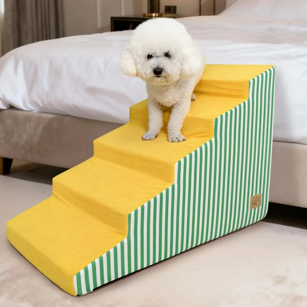High Density Foam Dog Stairs With Washable Removable Cover