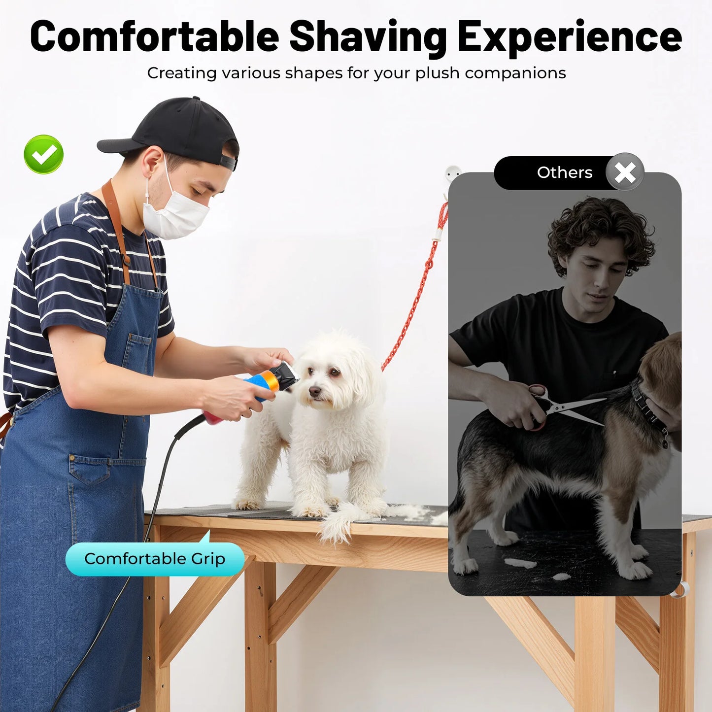 36W Variable Speed Low Noise Hair Clipper For Home Grooming