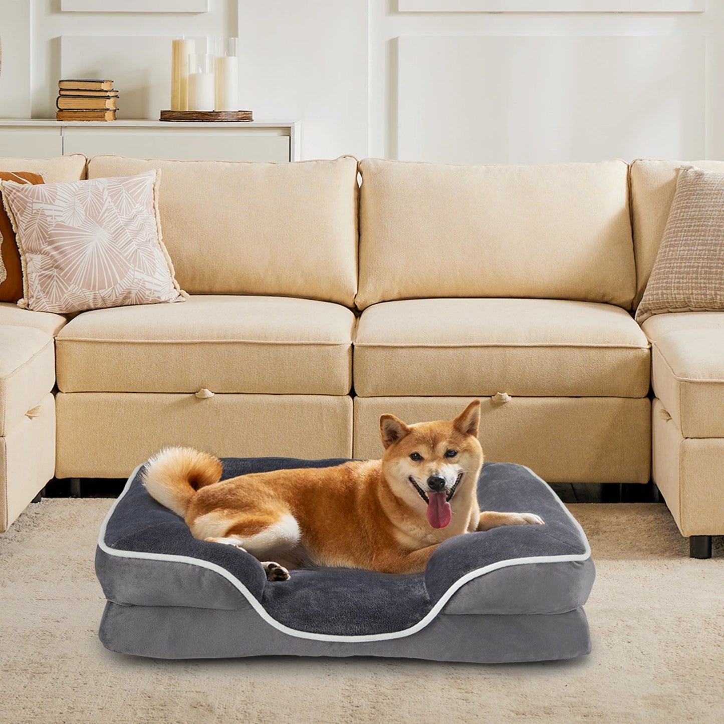 JHK Orthopedic Memory Foam Dog Bed for Small Pets Pro
