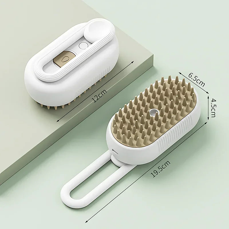 3 In 1 Electric Pet Grooming Brush With Steam Spray